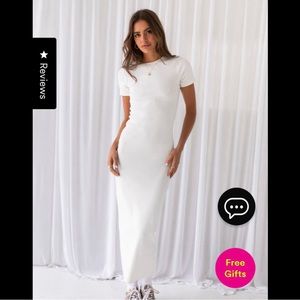 White Short Sleeve Dress